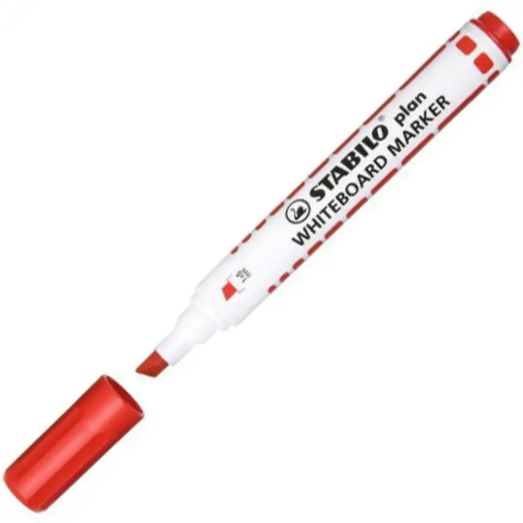 Stabilo: Plan WhiteBoard Marker mit Keilspitze in Rot kép 2