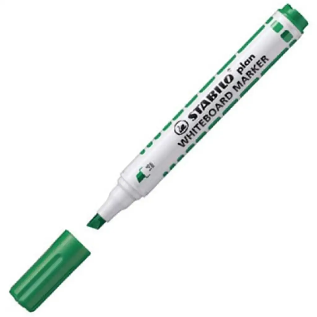 Stabilo: Plan WhiteBoard Marker mit Keilspitze in Grün kép 2