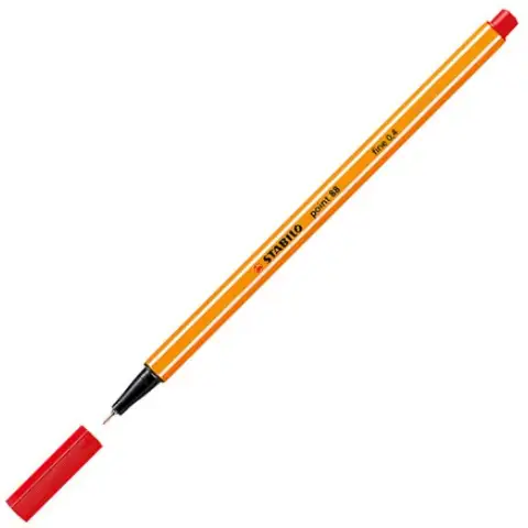 Stabilo: Point 88 tűfilc 0,4mm-es piros színben kép 2