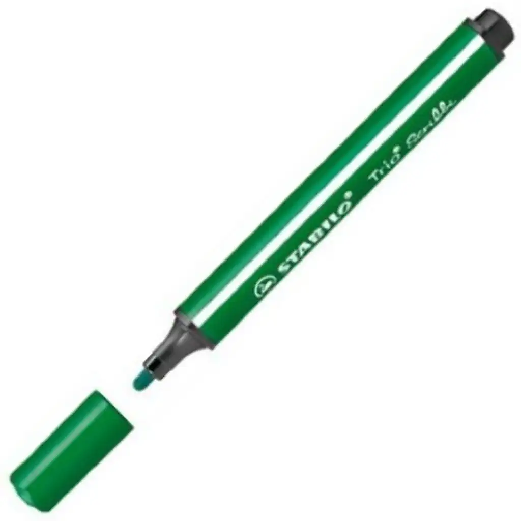Stabilo: Trio Scribble háromszögletű filctoll sötét zöld színben kép 2
