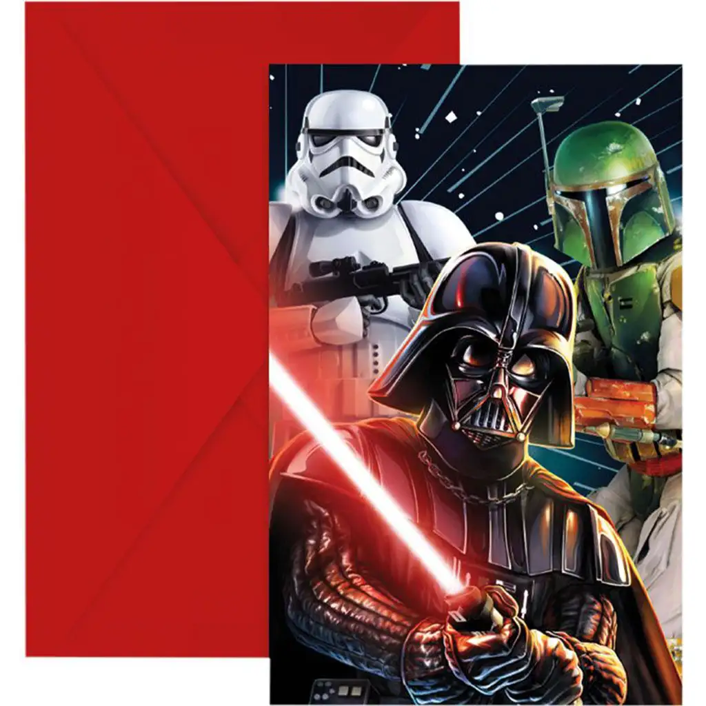 Star Wars party meghívó 6db-os szett kép 1