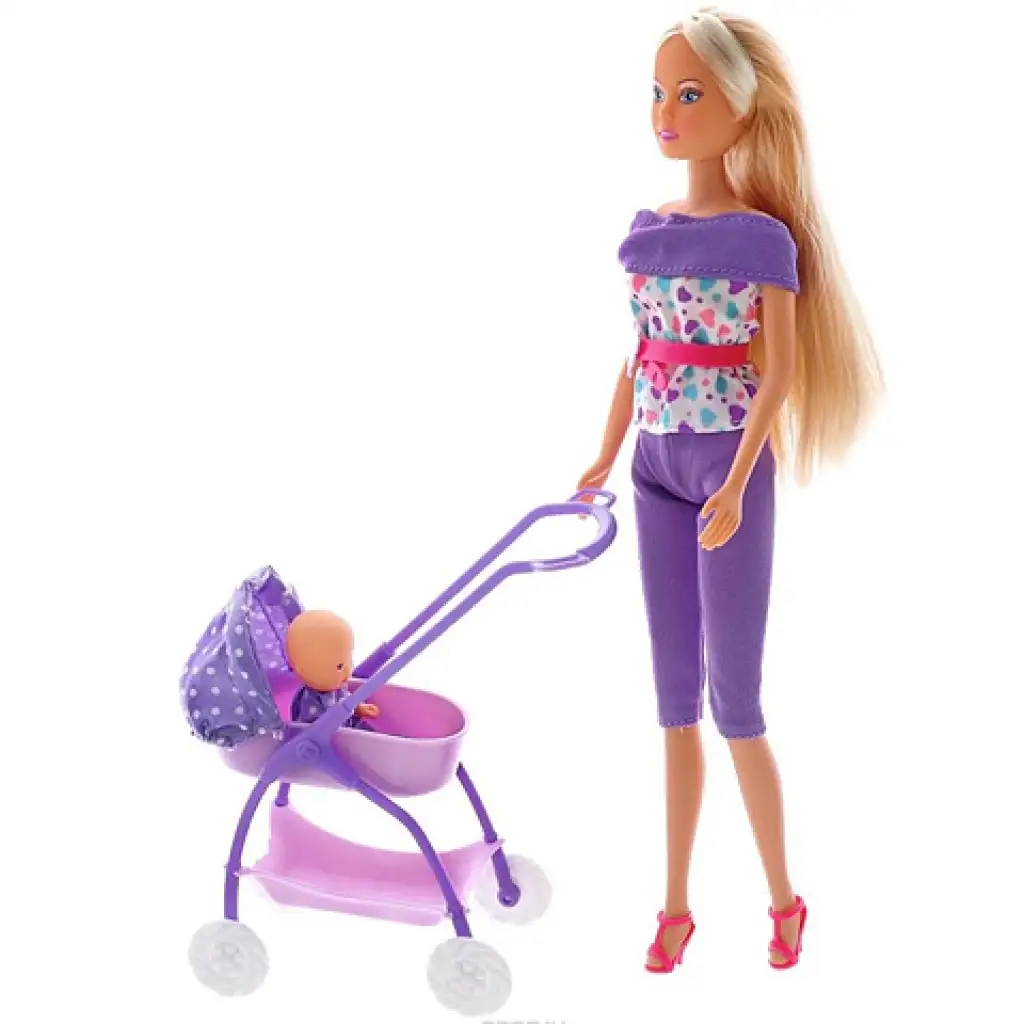 Steffi Love: Puppe mit Kinderwagen in 2 Varianten - Simba Toys kép 2