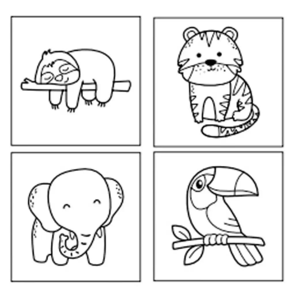 Sticker Art: Ausmalbare Tierset-Aufkleber - Comansi kép 2