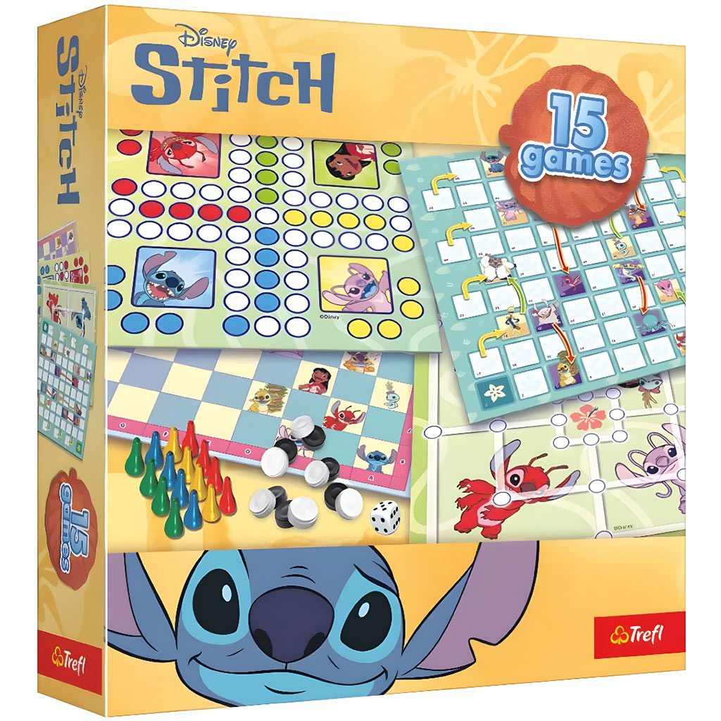 Disney Stitch 15-teiliges Spieleset – Trefl