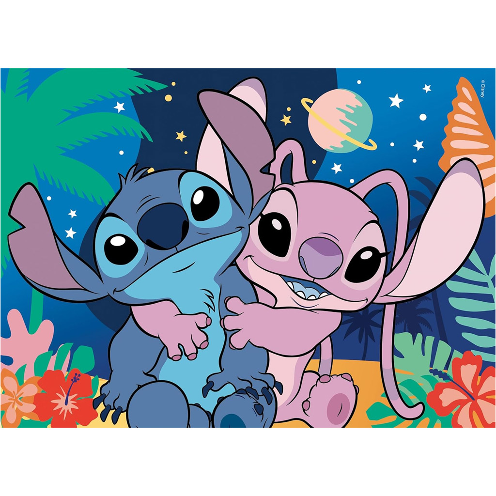 Stitch 2-in-1 Puzzle und Malset mit 24 Teilen, 35x25 cm – Lisciani kép 2
