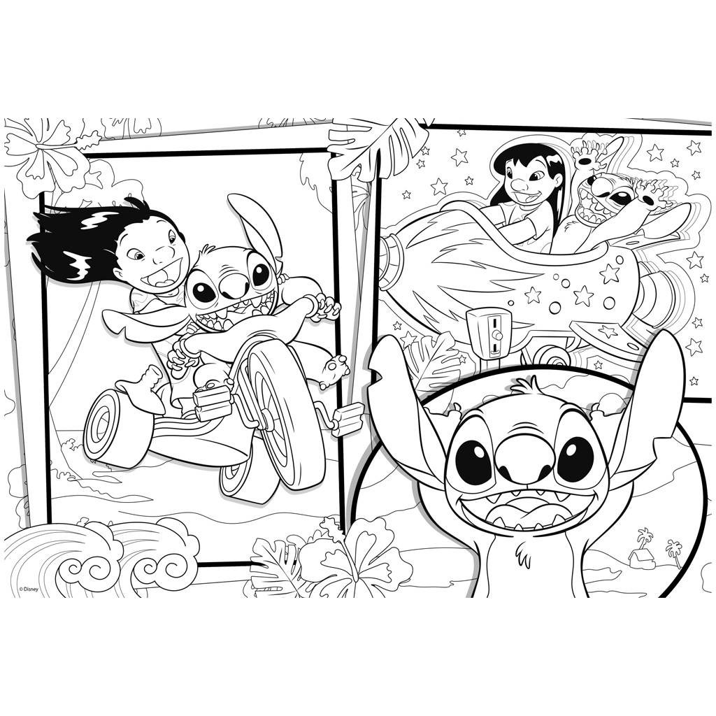 Stitch 2-in-1 Puzzle und Ausmalbild mit 250 Teilen, 50x35 cm – Lisciani kép 3