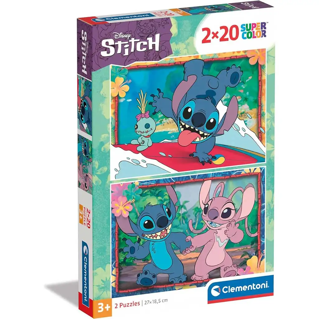 Disney+Stitch 2x20 Teile Supercolor Puzzle - Clementoni