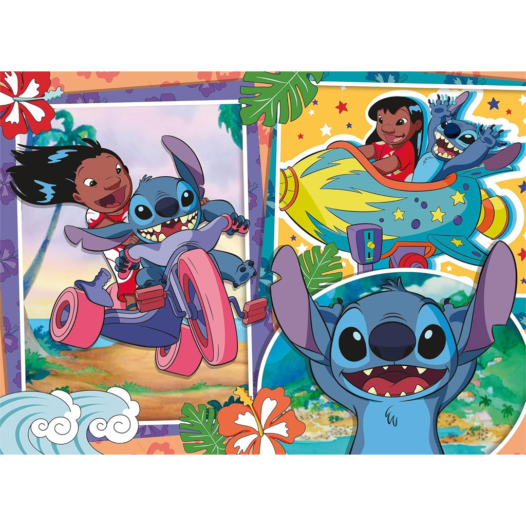 Stitch 2-in-1 60-teiliges Eco-Puzzle und Malset 70x50cm – Lisciani kép 2