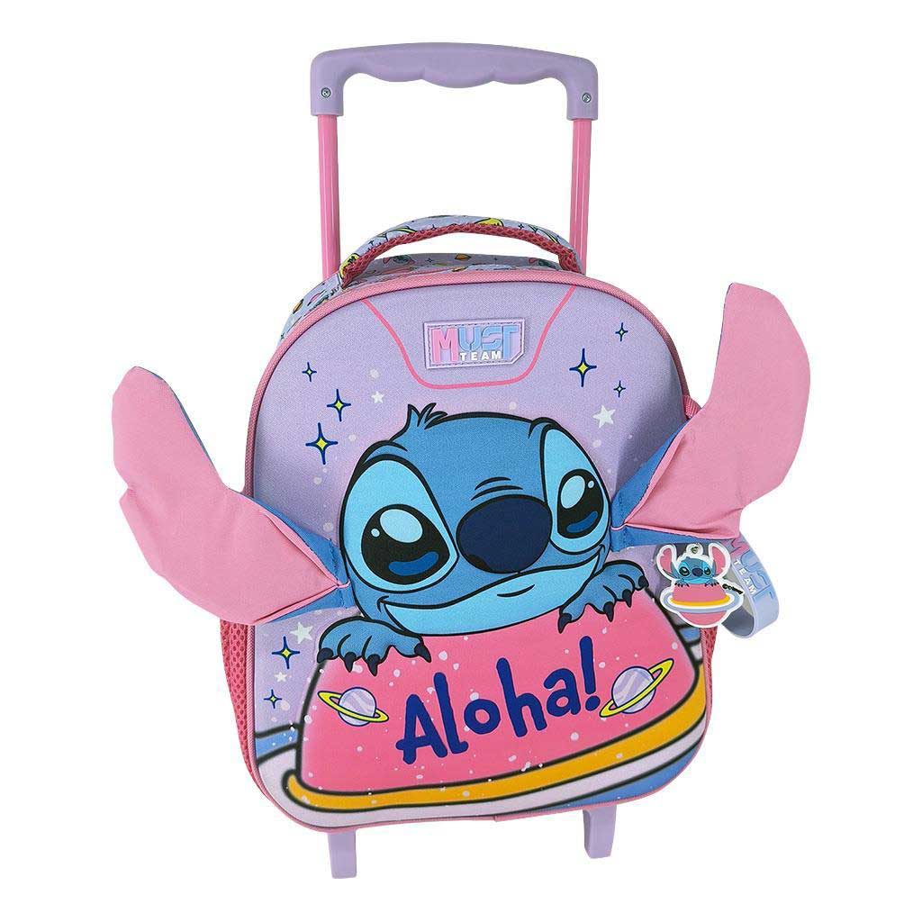 Luna: Disney Stitch Aloha 2 rekeszes gurulós ovis hátizsák 27x10x31cm kép 1
