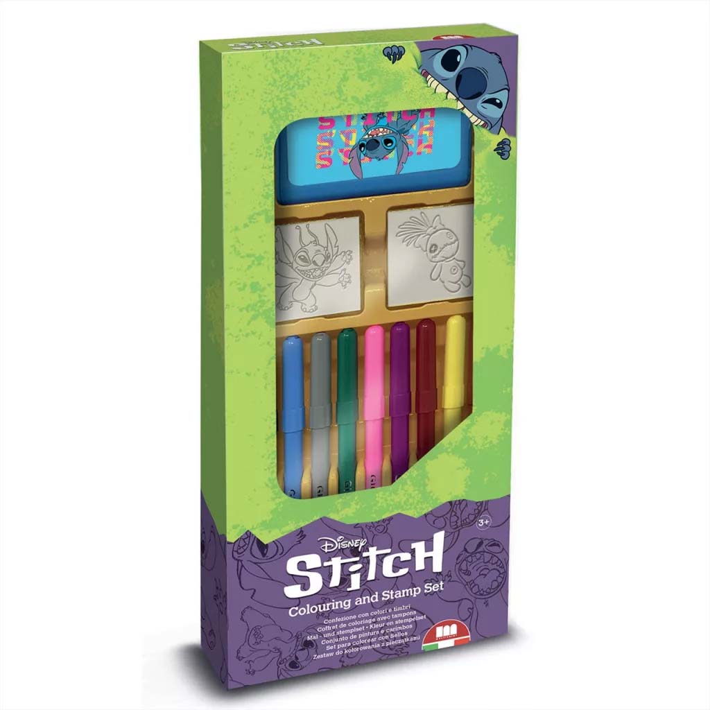 Stitch Stempelset mit Filzstiften, 9-teilig - Multiprint