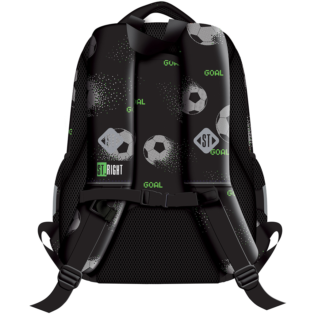 St.Right Pixel Bälle Fußball Schulranzen, Rucksack BP26 39x27x17cm kép 2