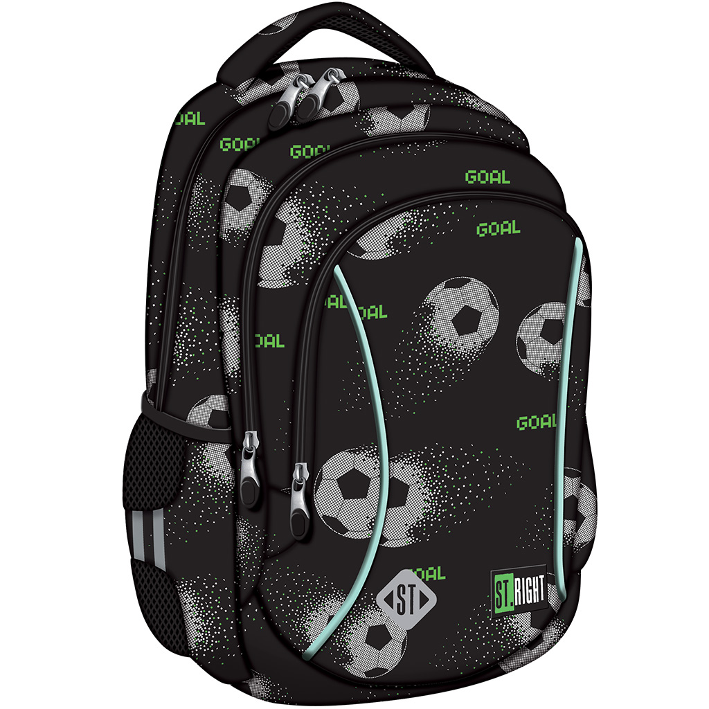 St.Right Pixel Bälle Fußball Schulranzen, Rucksack BP26 39x27x17cm
