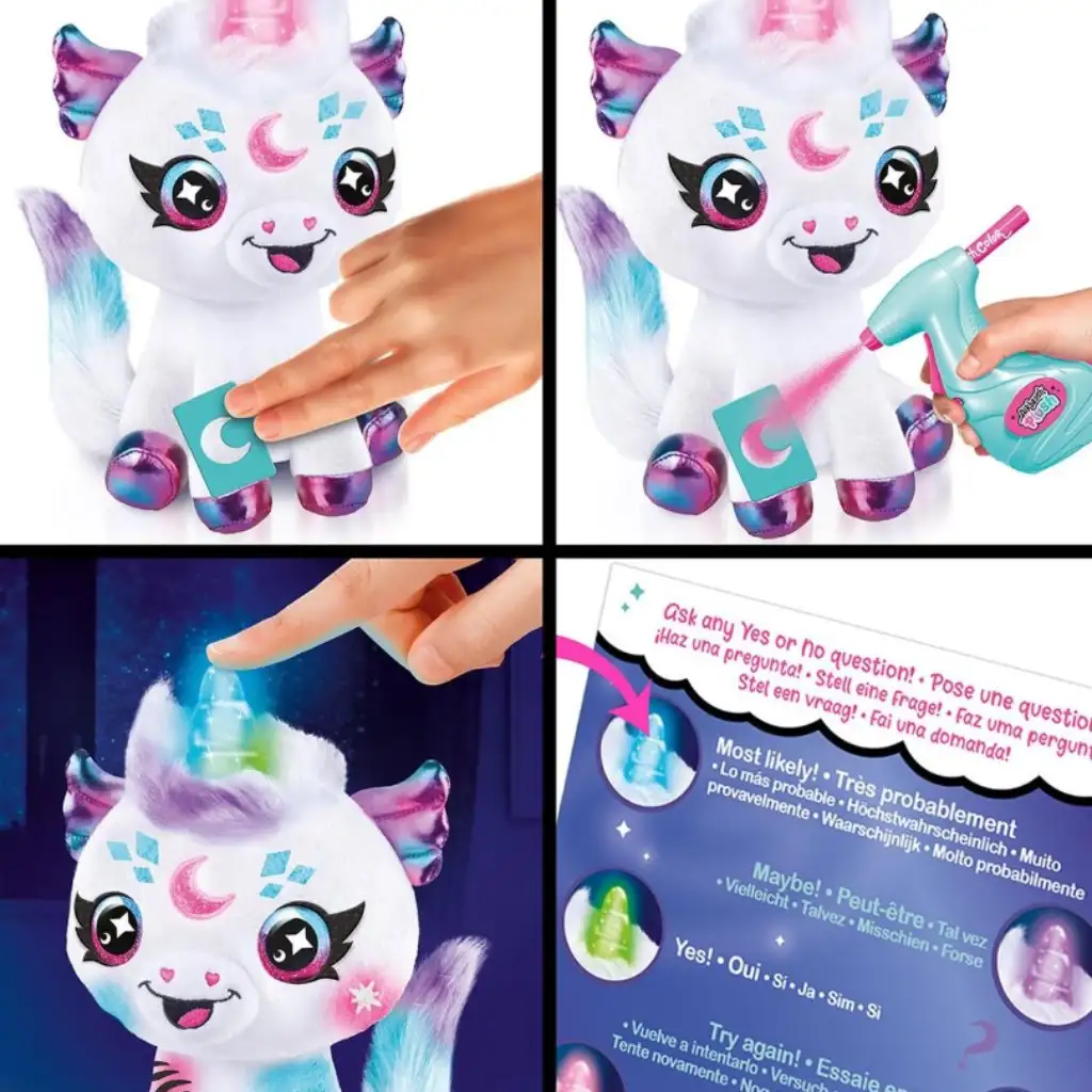 Style 4 Ever färbbares Plüsch-Kosmik-Einhorn mit Lichtern kép 3