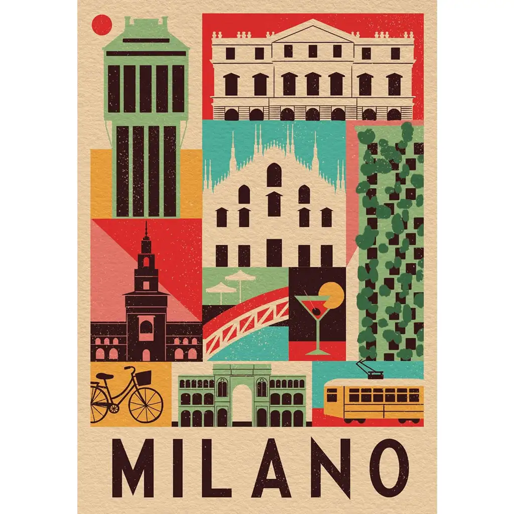 Style in the City Mailand 1000-teiliges Puzzle - Clementoni kép 2