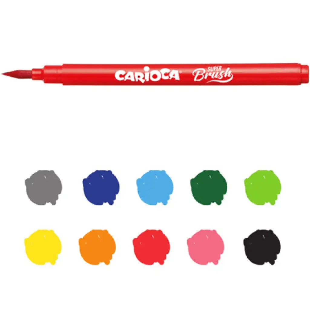 Super Brush Pinselspitzen-Filzstift-Set 10 Stück - Carioca kép 2