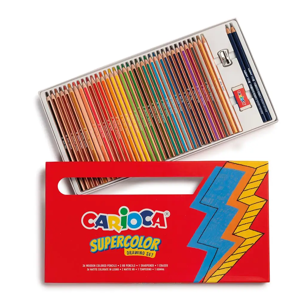 Supercolor 40-teiliges Zeichenset - Carioca kép 2