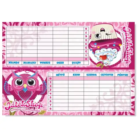 SweetShop Mädchen 6-in-1 Stundenplan