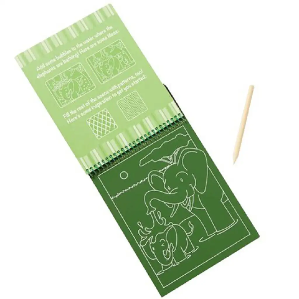 Safari Kratzbilder Buch - Melissa & Doug kép 2