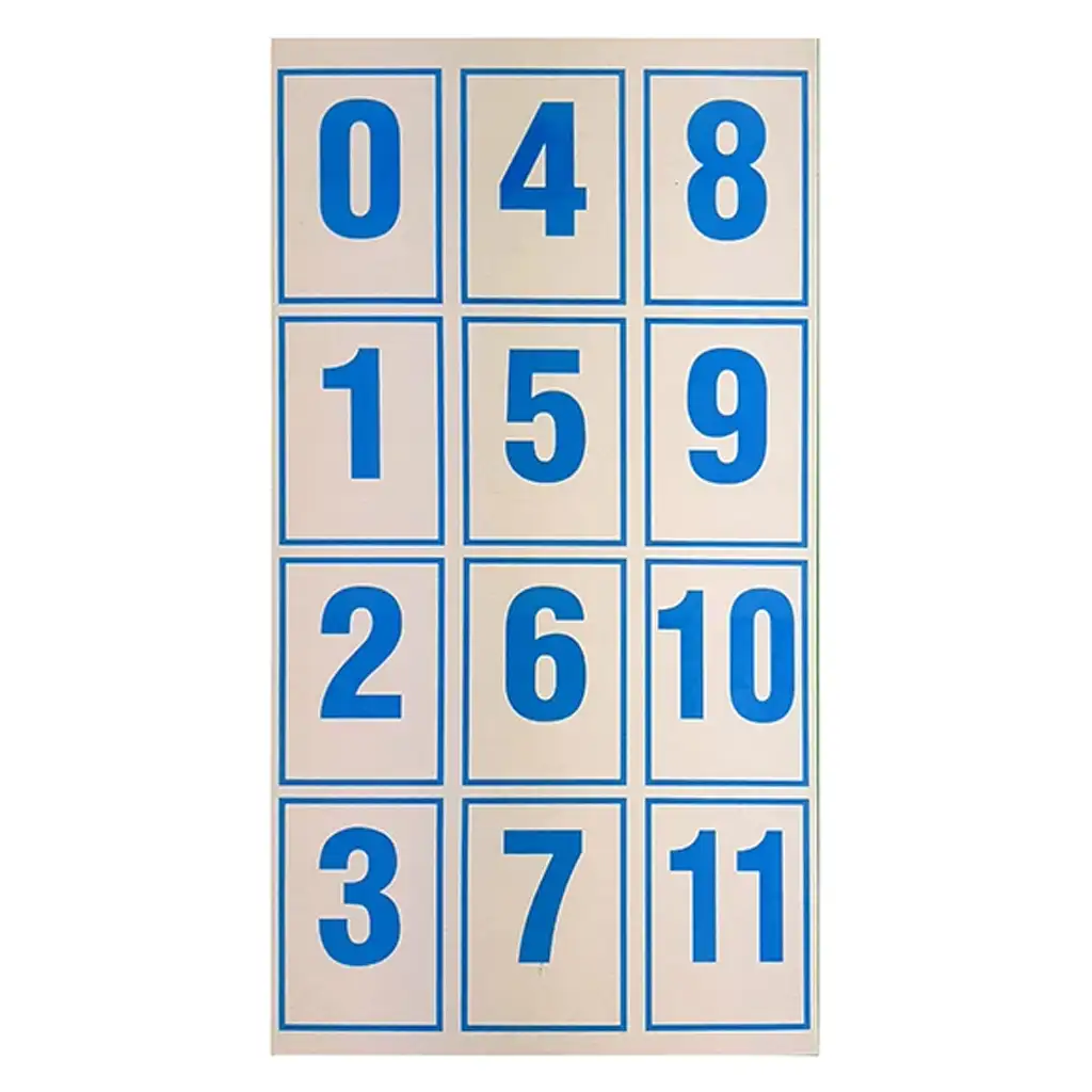 Zahl- und Symbolkarte 1. Klasse