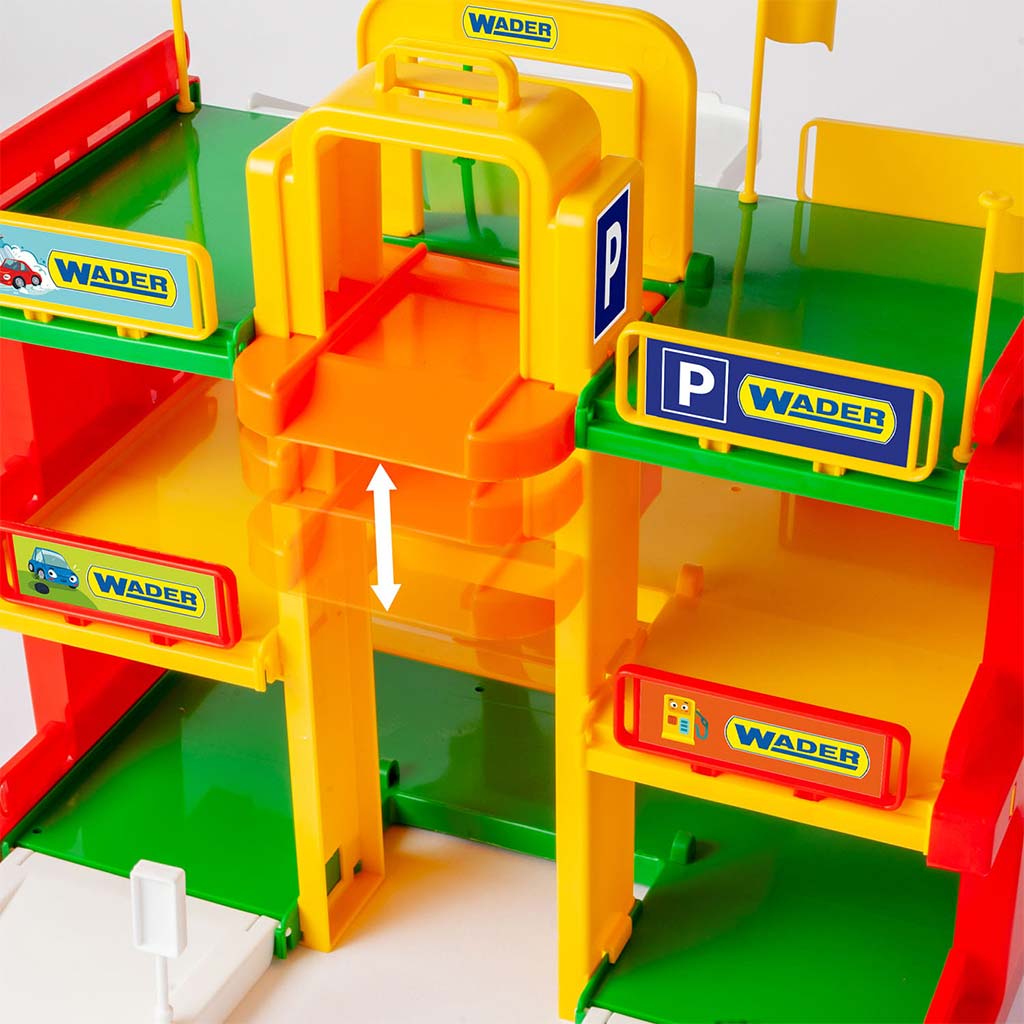 Dreistöckige Servicegarage mit Straße und Zubehör – Wader kép 3