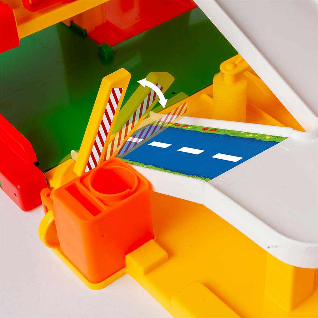 Dreistöckige Servicegarage mit Straße und Zubehör – Wader kép 4