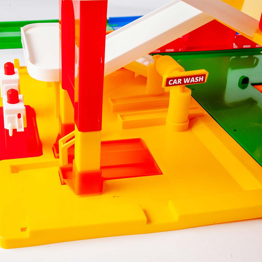 Dreistöckige Servicegarage mit Straße und Zubehör – Wader kép 5