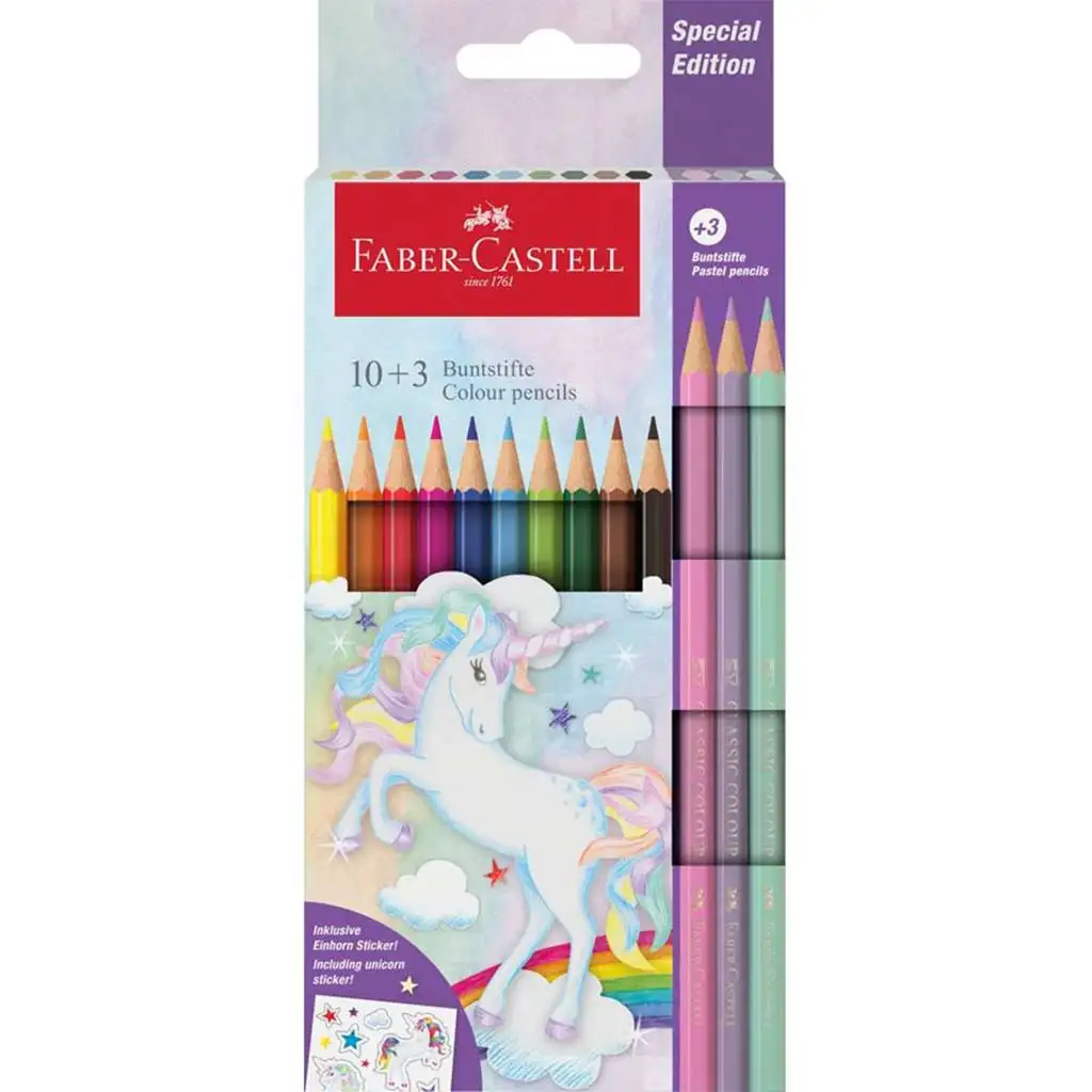Faber-Castell: Grip Einhorn Buntstift-Set 13-teilig in Pastellfarben