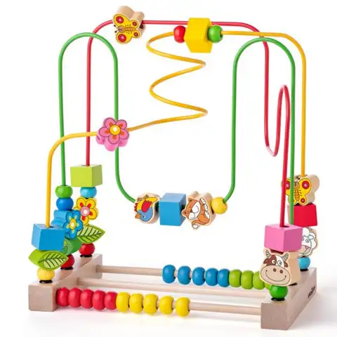 Bunter Kugellabyrinth mit Abakus - Woodyland