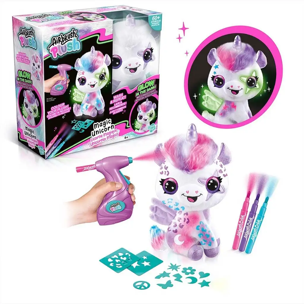 Style4Ever Färbbare Plüsch Einhorn-Set, das im Dunkeln leuchtet kép 2