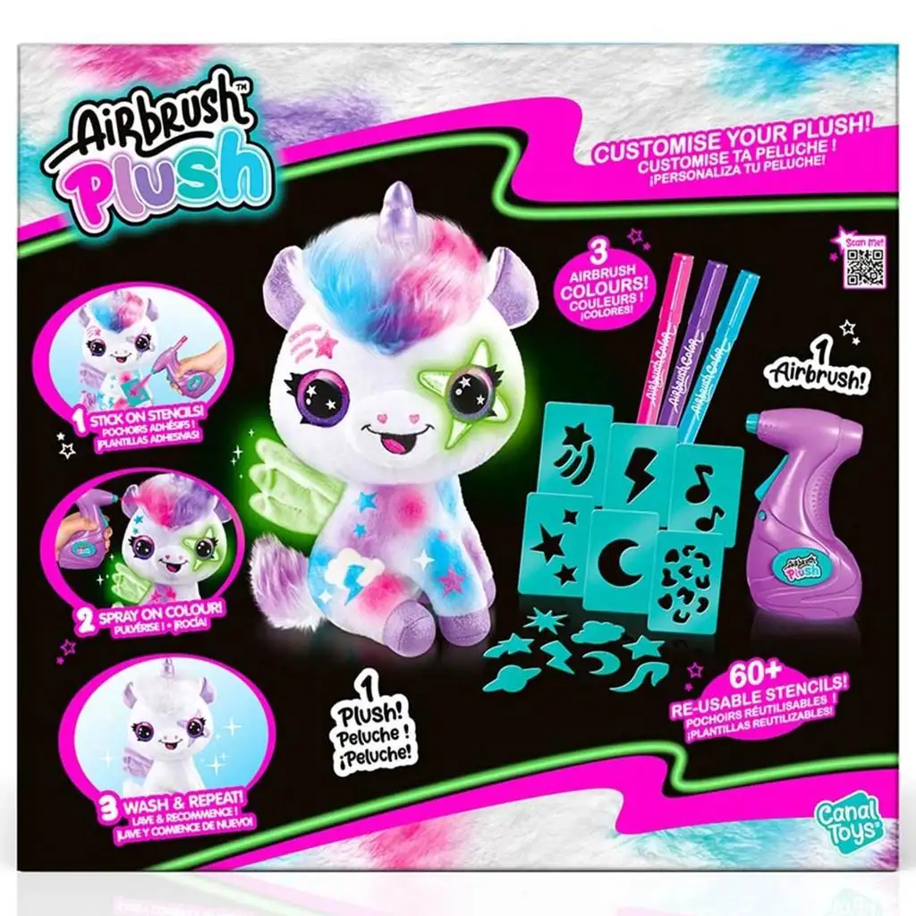 Style4Ever Färbbare Plüsch Einhorn-Set, das im Dunkeln leuchtet kép 3