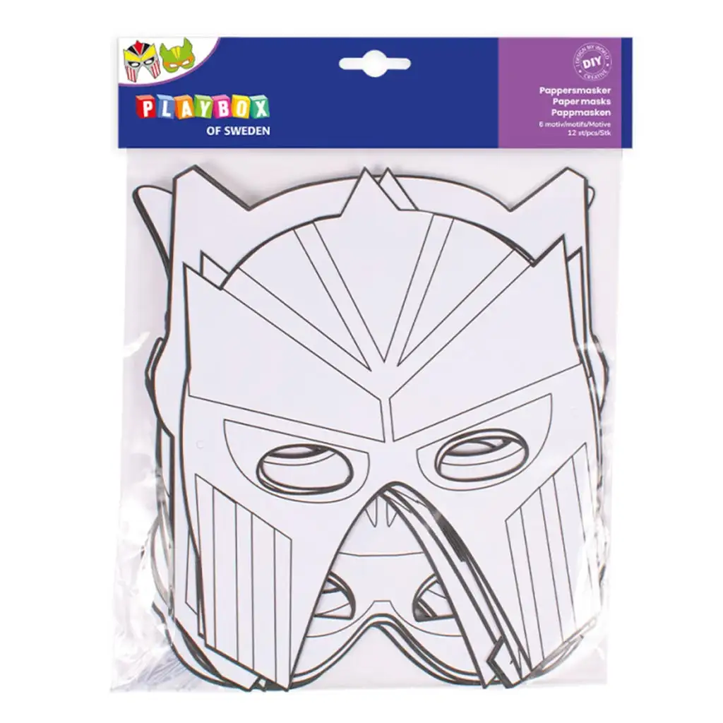 PlayBox: Superhelden-Papiermasken 12er-Set