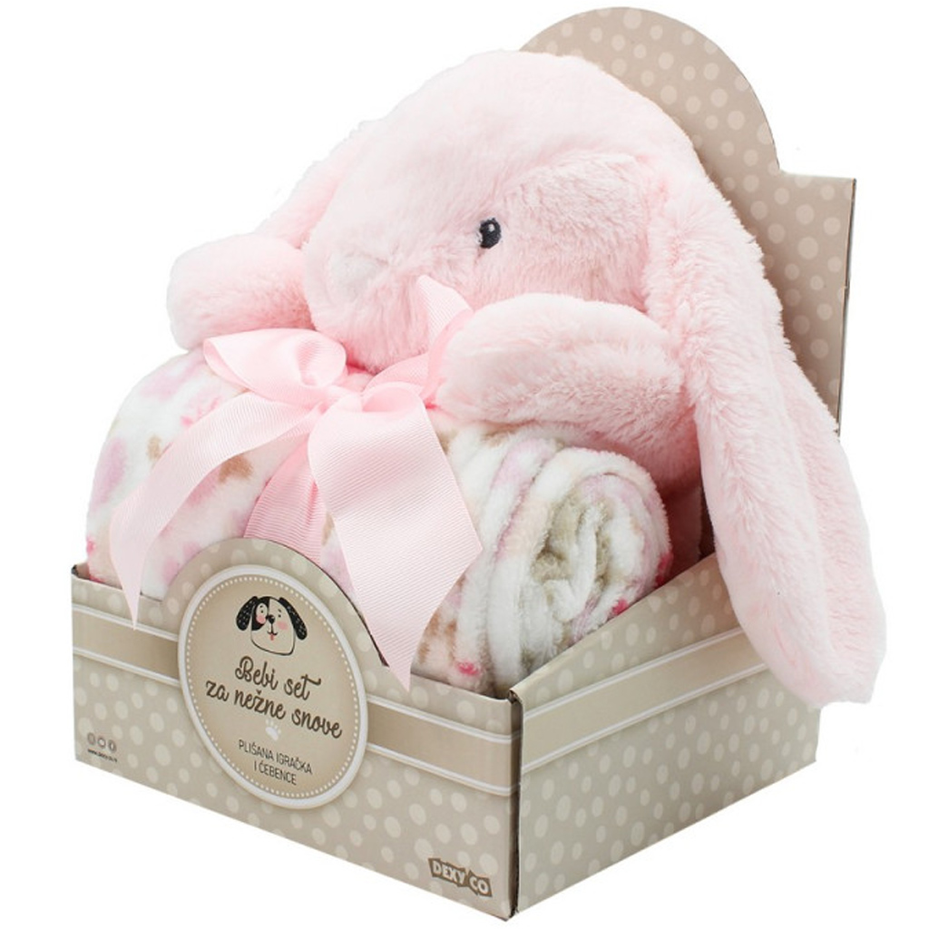 SweetDreams: Decke und Plüschhase in Rosa kép 2