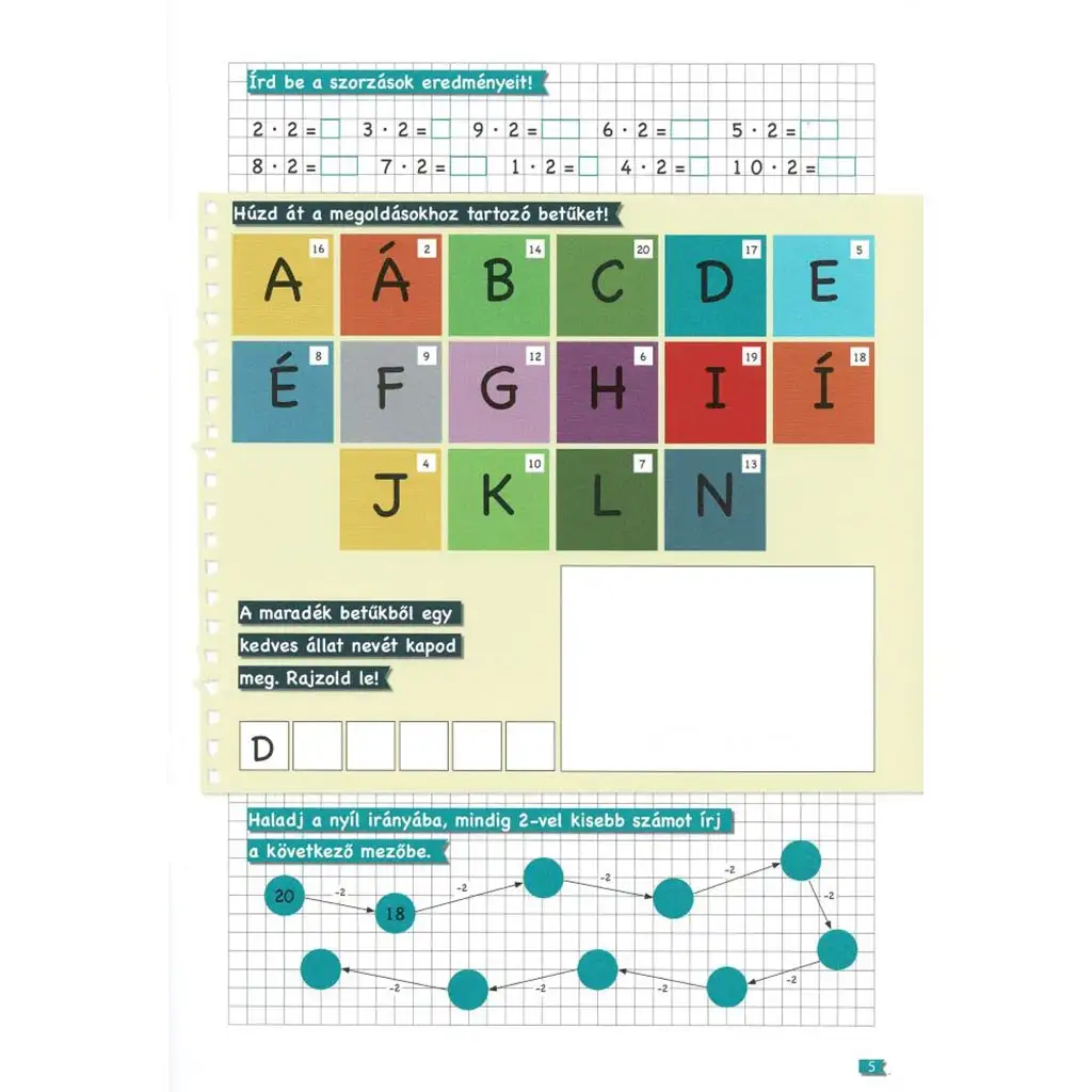 Tanoda - Übungsaufgaben für Zweitklässler 1. kép 4