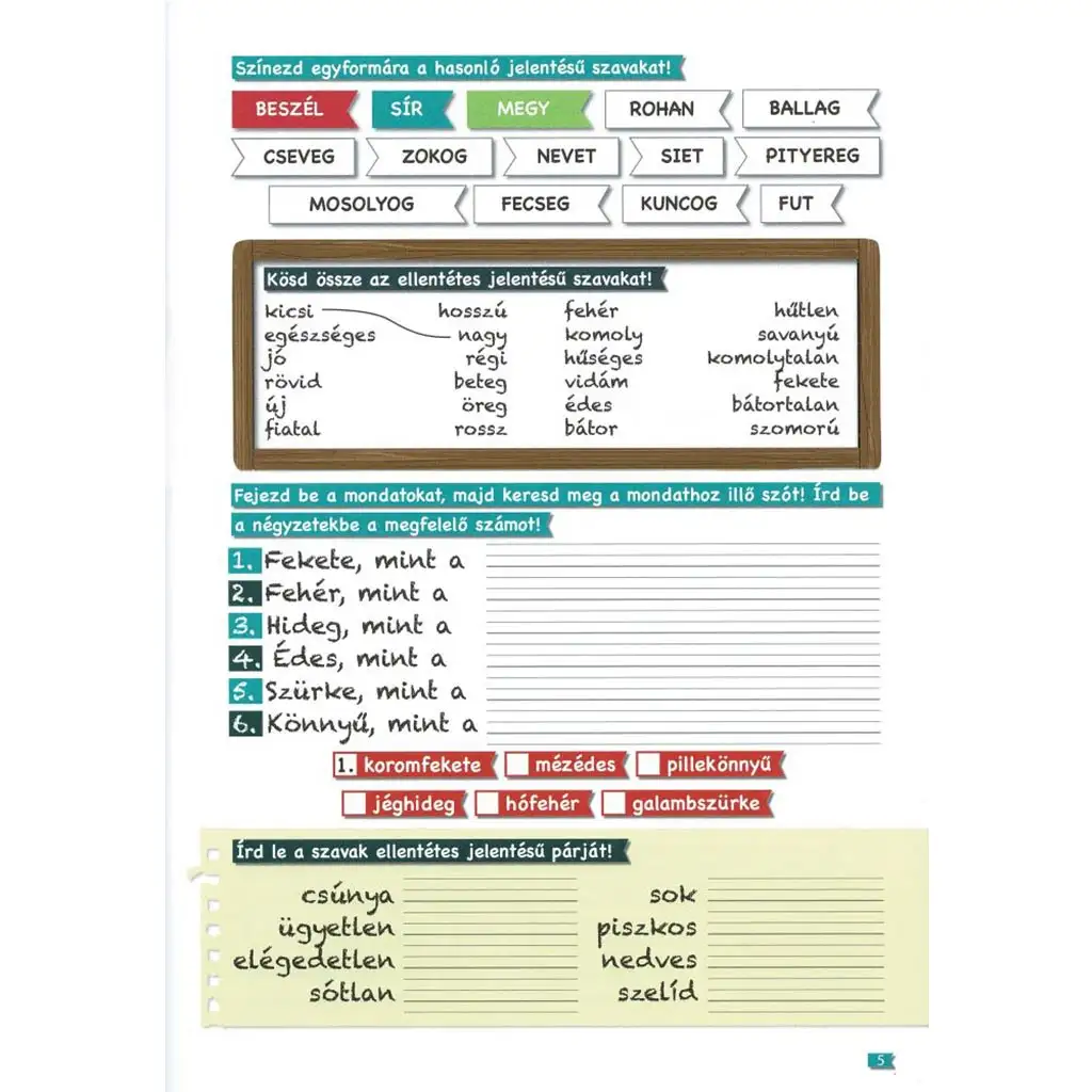 Tanoda - Übungsaufgaben für Zweitklässler 2. kép 4