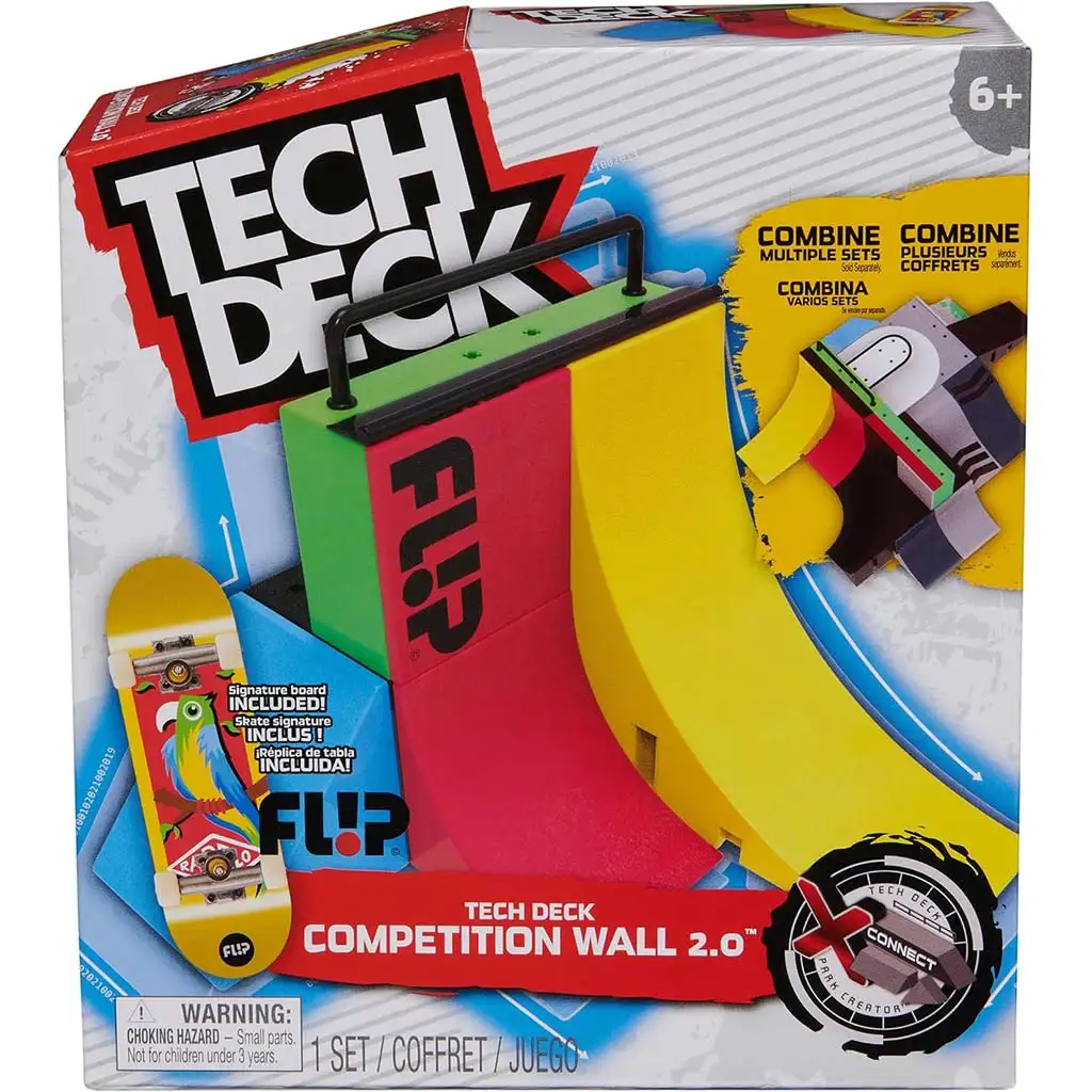 Tech Deck: Competinion Wall 2.0 Parcours-Set mit speziellem Fingerboard - Spin Master