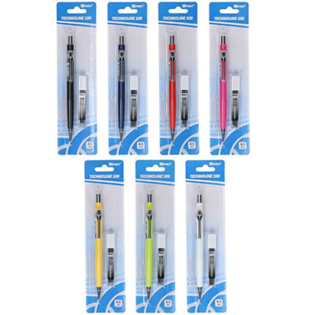 Spirit: Technoline 100 mechanischer Bleistift 0,5mm Set verschiedene