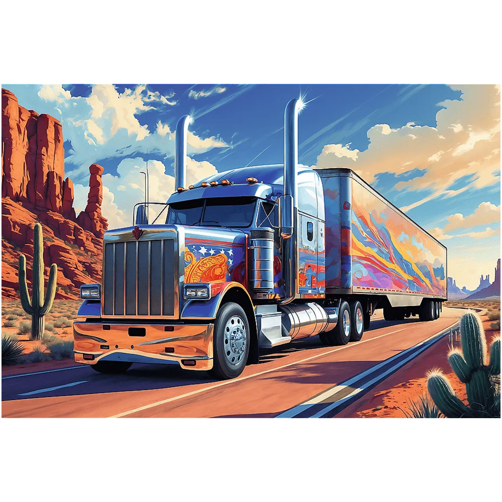 Lastwagen auf der Straße 160-teiliges Puzzle - Trefl kép 2