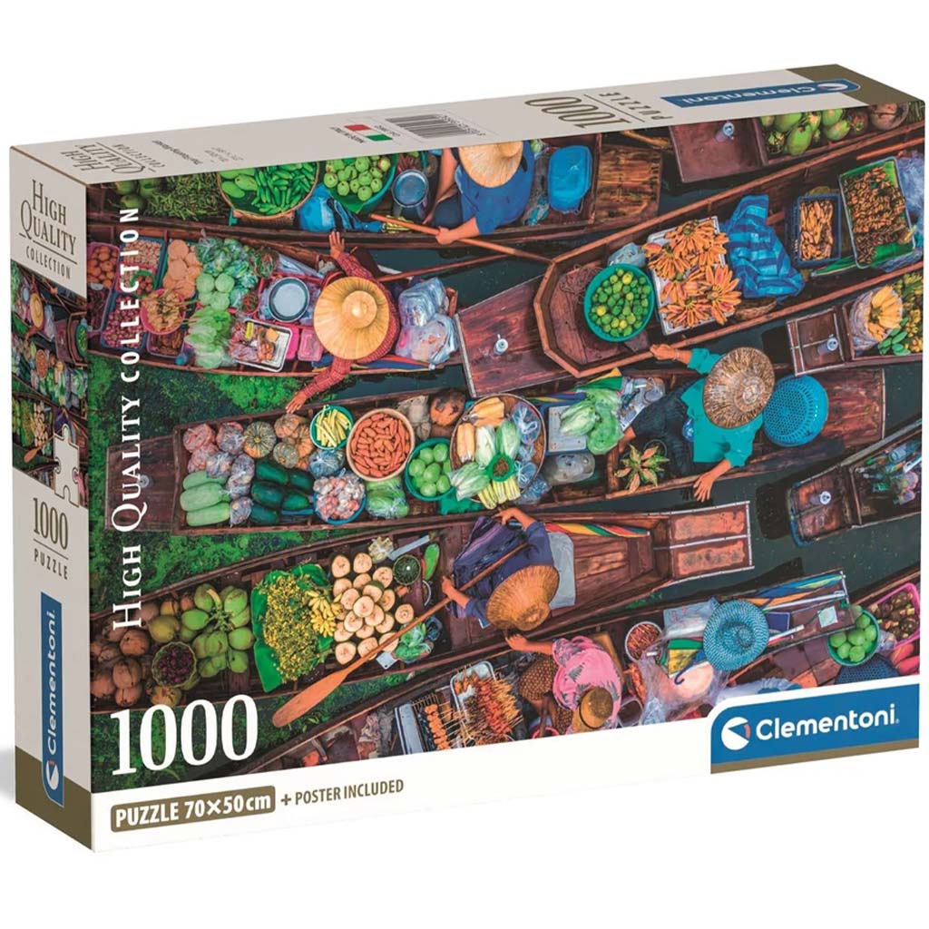 Schwimmender Markt in Thailand HQC 1000-teiliges Puzzle - Clementoni