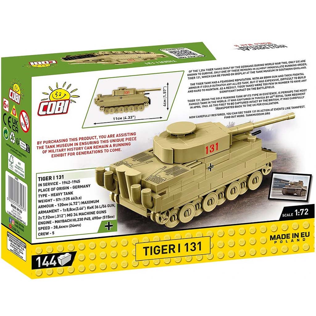 COBI: Tiger I 131 Panzermodell-Bausatz (3095) kép 4