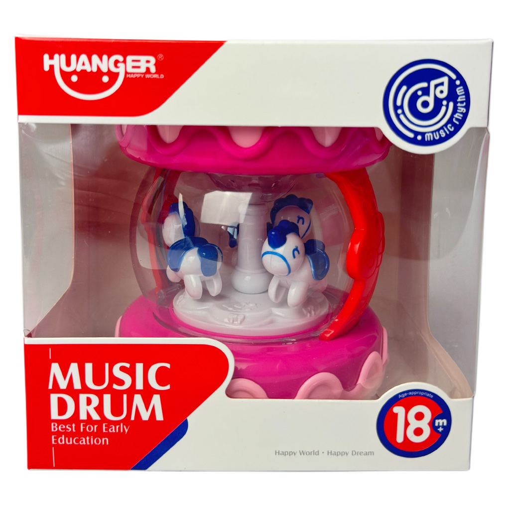 Tischkarussell mit Licht- und Soundeffekten in Pink