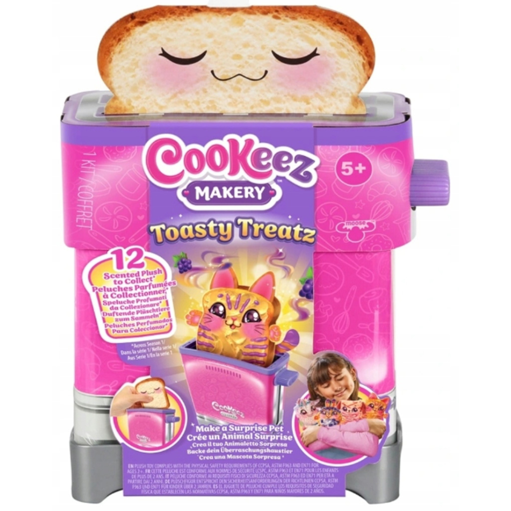 COOKEEZ Makery: Toasty Treatz Toast-Hersteller-Spielset mit Überraschungs-Plüschtier