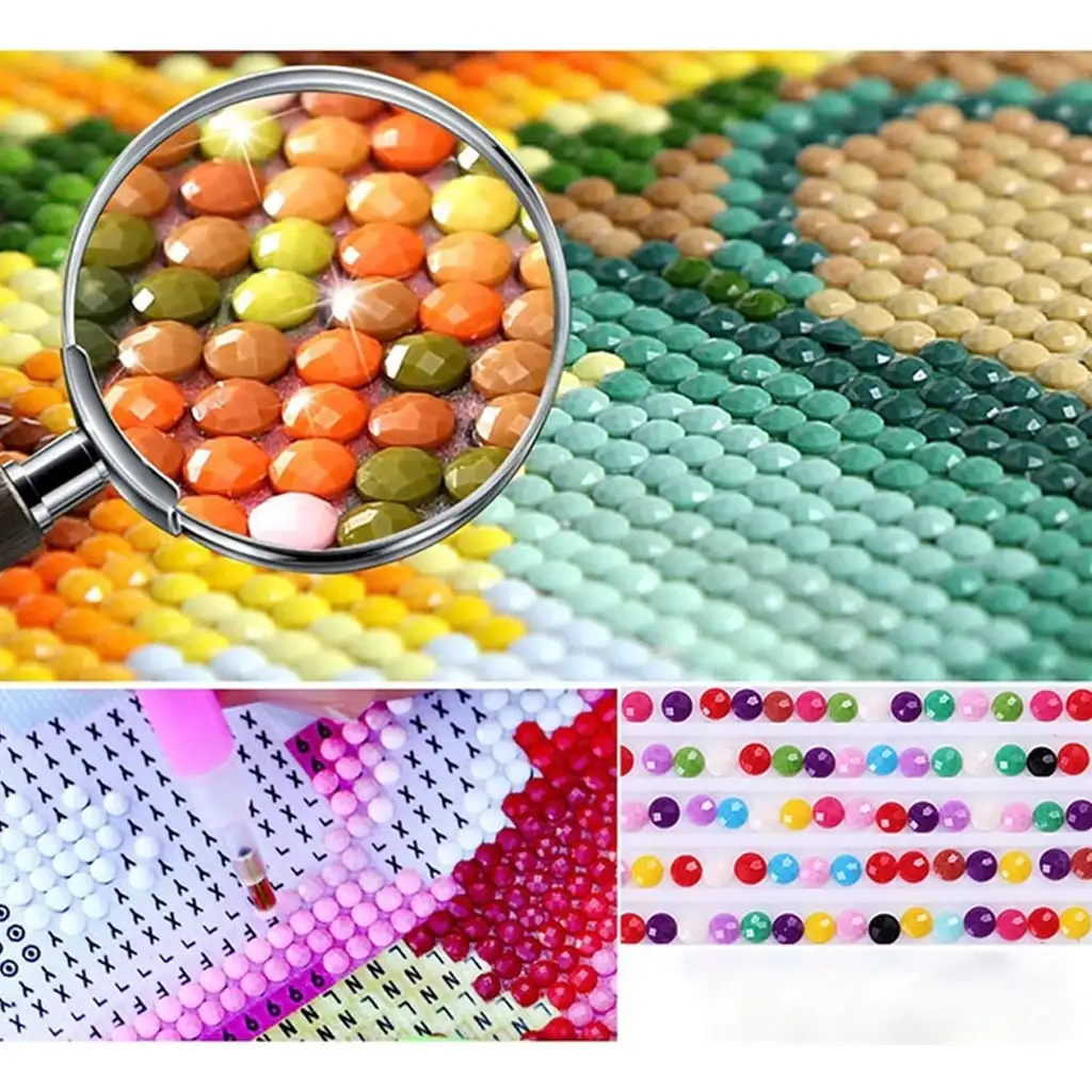 Diamantmalerei-Set: Farben Griechenlands 30x40cm kép 3