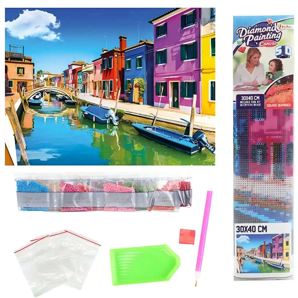 Diamantmalerei-Set: Venedig Diamantmalerei 30x40cm kép 2