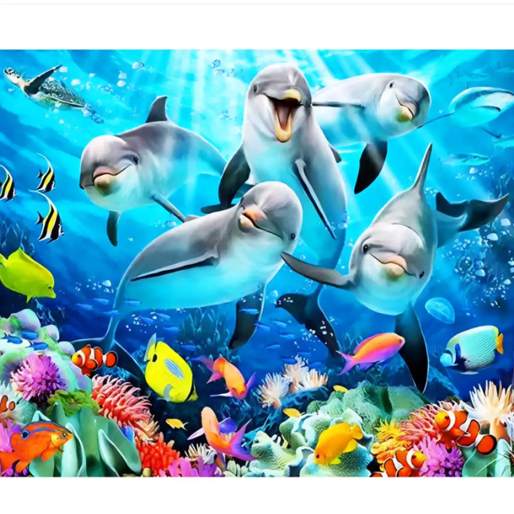 Diamantmalerei-Set: Delfine 40x50cm