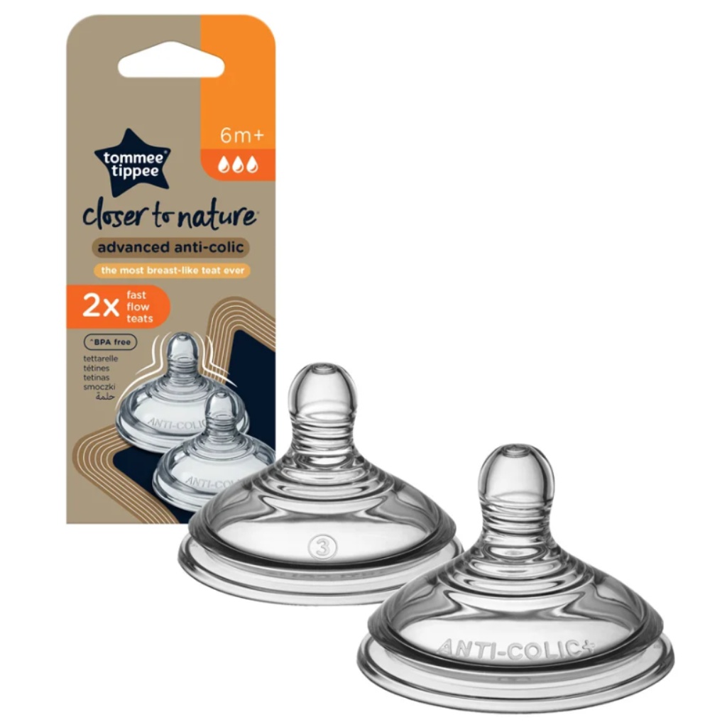 Tommee Tippee: Advanced Anti-Colic Schnuller mit schnellem Nahrungsfluss (6 Monate+) 2 Stück