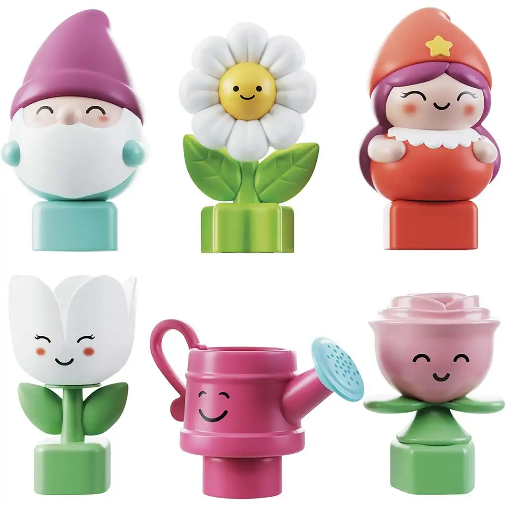 Carotina Baby: Zwerge und Blumen Formensteckspiel - Lisciani kép 2