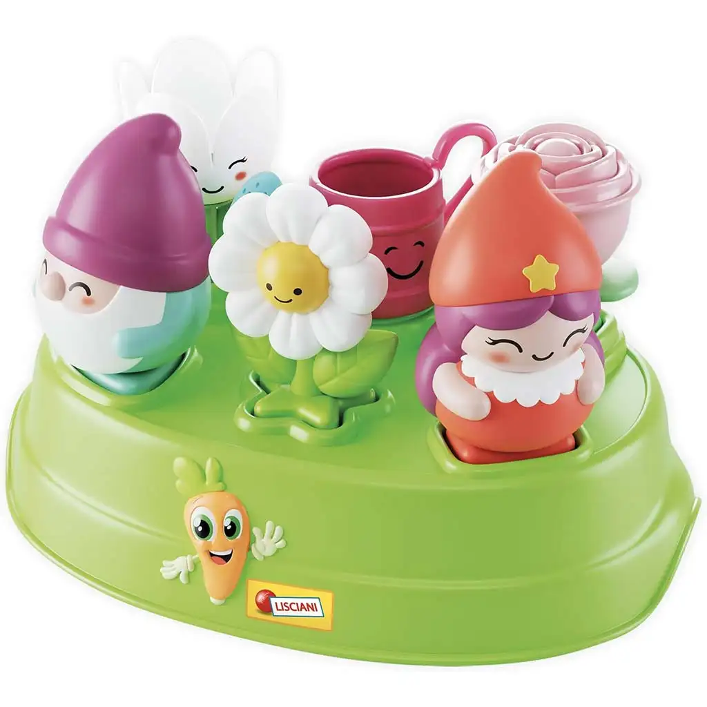 Carotina Baby: Zwerge und Blumen Formensteckspiel - Lisciani kép 3