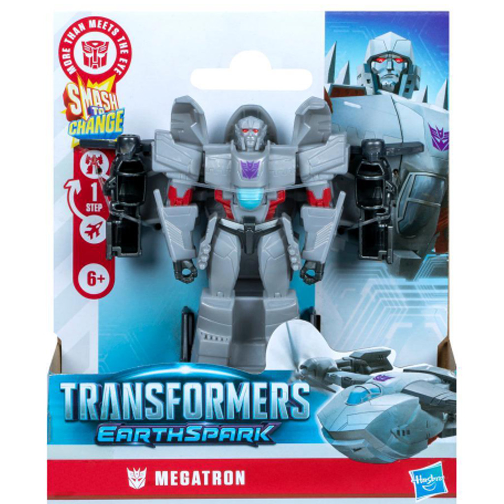Transformers: Earthspark Megatron-Figur, die sich in einem Schritt verwandeln lässt – Hasbro