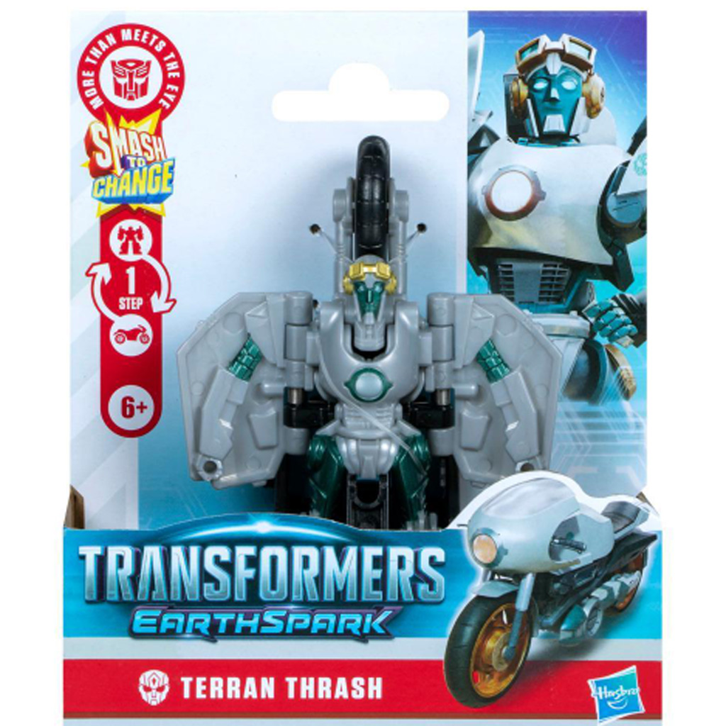 Transformers: Earthspark Terran Thrash Figur, in 1 Schritt verwandelbar – Hasbro