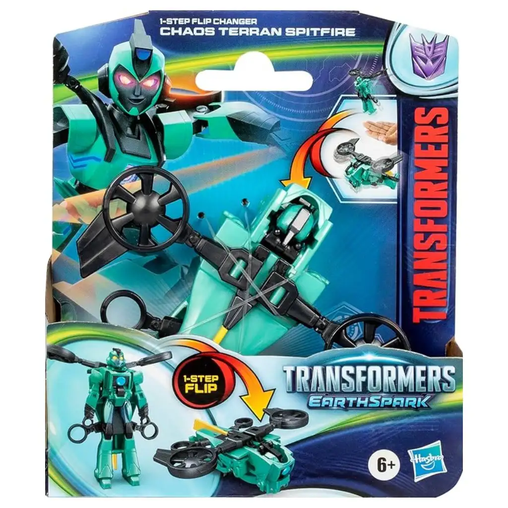 Transformers EarthSpark: Chaos Terran Spitfire Roboterfigur in einem Schritt umwandelbar - Hasbro kép 3